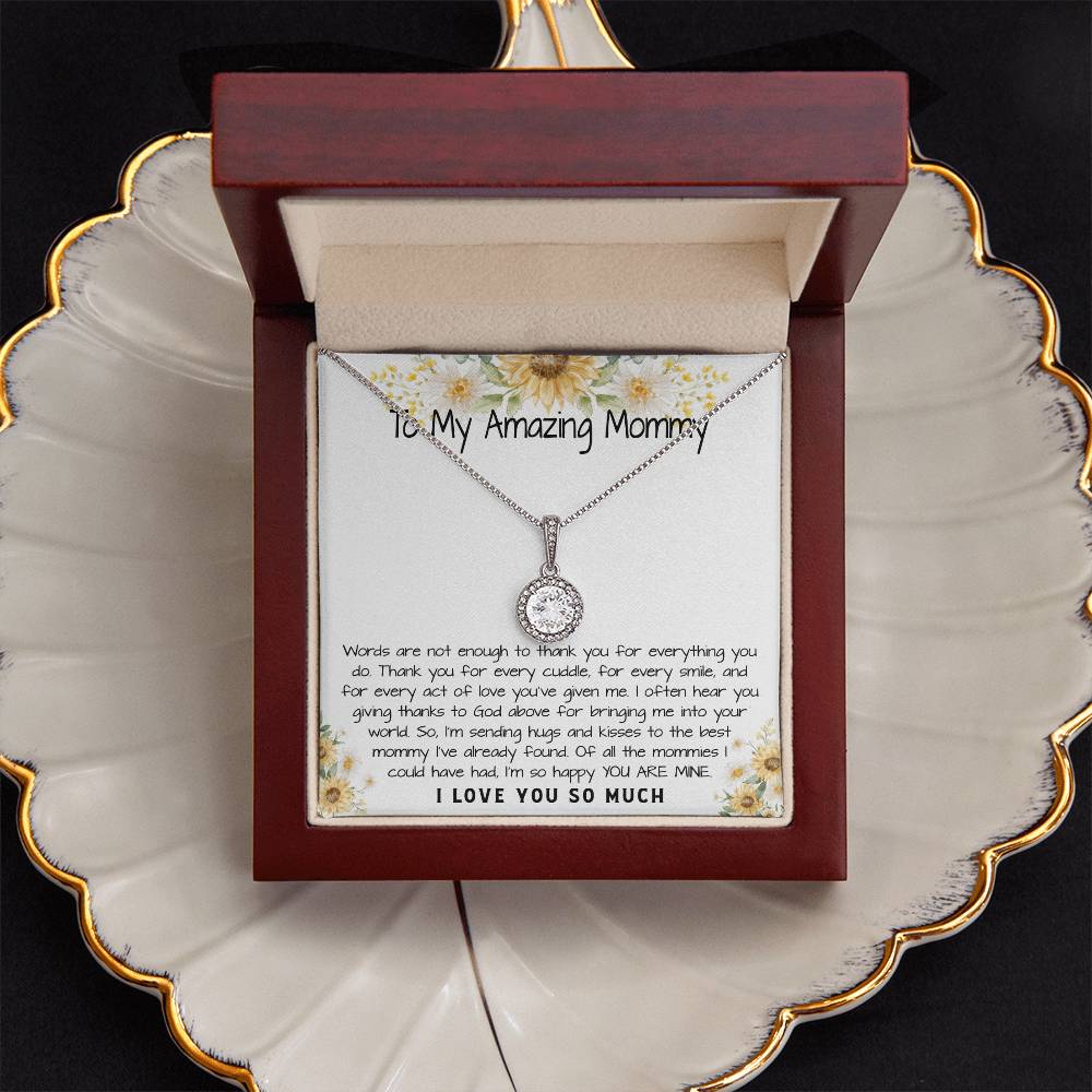 Mommy Necklace, To My Amazing Mommy Gift Necklace, 1st Mother’s Day Present For New Mom From New Born Baby, Sentimental Gift From Baby To Mom, New Mommy Gift Mother's Day Eternal Hope Necklace