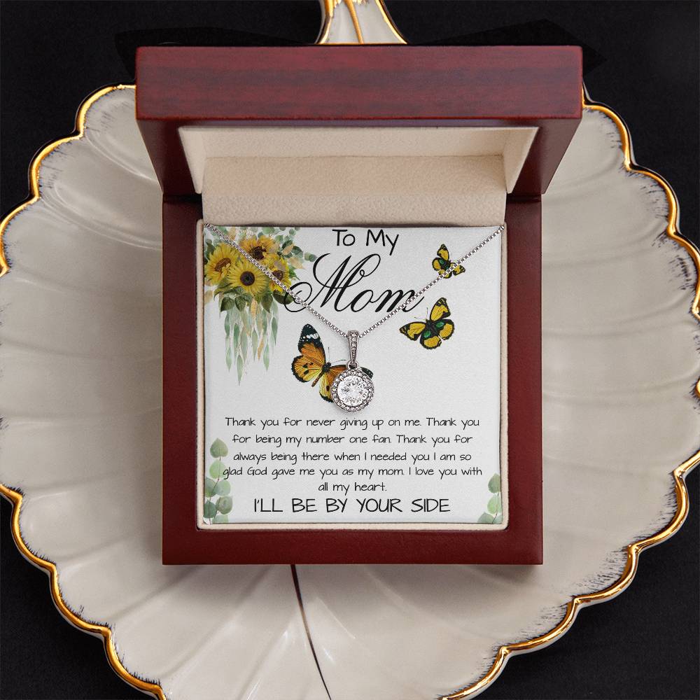 Mom Necklace, To My Mom Gift Necklace, Mother's Day Cute Gift For Mom, Mother Daughter Necklace Mother's Day Eternal Hope Necklace
