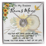 Stepmom Necklace, To My Badass Bonus Mom Gift Neckalce, Gift For Stepmom, Stepmother, Second Mom Necklace Mother's Day Lucky In Love Necklace