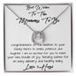 Daughter Necklace - Best Wishes To The Mommy To Be - Love & Hugs Mother's Day Lucky In Love Necklace