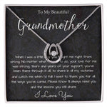 Grandmother Necklace, To My Beautiful Grandmother Necklace, Mother's Day Gift For Grandma Grandmother, Thank You Mother's Day Lucky In Love Necklace