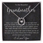 Grandmother Necklace, To My Beautiful Grandmother Necklace, Mother's Day Gift For Grandma Grandmother, Thank You Mother's Day Lucky In Love Necklace