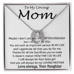 To My Loving Mom - Important Person In My Life Mother's Day Gift From Daughter Necklace Mother's Day Lucky In Love Necklace