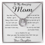 Mom Necklace - To My Amazing Mom Gorgeous Necklace for Mom from Daughter Mother's Day Gift Mother's Day Lucky In Love Necklace