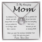 Mom Necklace - To Mom Necklace, Gift for Mom from Son Mother's Day Lucky In Love Necklace