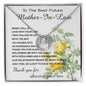 Mother-In-Law Necklace, Thank You To Mother-In-Law Necklace Gift Mother's Day Lucky In Love Necklace