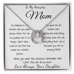 Mom Necklace - Gift for Mom from Daughter, Mother's Day Gift Mother's Day Lucky In Love Necklace