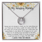 Mommy Necklace, To My Amazing Mommy Gift Necklace, 1st Mother’s Day Present For New Mom From New Born Baby, Sentimental Gift From Baby To Mom, New Mommy Gift Mother's Day Lucky In Love Necklace