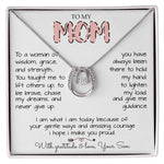 To My Mom Necklace To A Woman Of Wisdom Gift For Mom From Son Mother's Day Lucky In Love Necklace