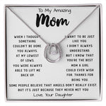 To My Amazing Mom Necklace From Son Little Boy You Taught Me Right Mom Birthday Gift For Her Mother's Day Necklace Mother's Day Lucky In Love Necklace
