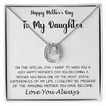 Mom Necklace - Happy Mother's Day To My Daughter - Love You Always Mother's Day Lucky In Love Necklace
