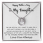 Mom Necklace - Happy Mother's Day To My Daughter - Love You Always Mother's Day Lucky In Love Necklace