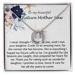 Mother-In-Law Necklace, Necklace Gift For Future Mother-In-Law From Future Son-In-Law, To My Future Mother-In-Law Mother's Day Lucky In Love Necklace