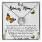 Stepmom Necklace, To My Bonus Mom Gift Neckalce, Thank For You Loving Me As Your Own Mother's Day Lucky In Love Necklace
