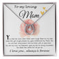 Mom Necklace Gift, To My Loving Mom Necklace, You Held Me When Times were Tough, You are My Rock Mother's Day Lucky In Love Necklace