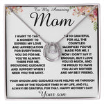 To my Amazing Mom Gift From Son Mother's Day Necklace Mother's Day Lucky In Love Necklace