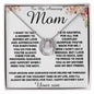 To my Amazing Mom Gift From Son Mother's Day Necklace Mother's Day Lucky In Love Necklace