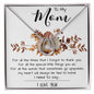 Mom Necklace, Mom Gift From Daughter, Mother Day Necklace Meaningful For Mom Christmas Gift For Mom Necklace Mother's Day Lucky In Love Necklace