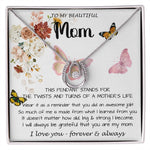Mom Necklace Gift - To My Mom - Twists & Turns Gift Set Mom Necklace Mother's Day Lucky In Love Necklace