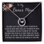 To My Bonus Mom Necklace, Thank You For Everything Mother's Day Gift For Mom Mother's Day Lucky In Love Necklace
