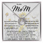 To My Mom Necklace Greatest Mom Mother's Day Gift Necklace Mother's Day Lucky In Love Necklace