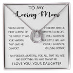 To My Loving Mom - Your Warmth Gve Me Comfort Mother's Day Gift Necklace Form Daughter Mother's Day Lucky In Love Necklace