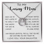 To My Loving Mom - Your Warmth Gve Me Comfort Mother's Day Gift Necklace Form Daughter Mother's Day Lucky In Love Necklace