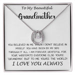 Mom Necklace - To My Beautiful Grandmother - I Love You Always Mother's Day Lucky In Love Necklace