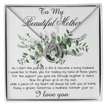 Mom Necklace, Son To My Mother Necklace On Wedding Day Gift For Mom, Mother Of The Groom Gift From Groom Mother's Day Lucky In Love Necklace