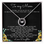 To My Mom Necklace You Are The World Mother Gift Necklace Mother's Day Lucky In Love Necklace