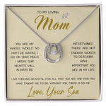 To My Loving Mom Necklace You Are Important To Me Gift For Her Mother's Day Mother's Day Necklace Mother's Day Lucky In Love Necklace