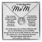 To My Beautiful Mom Necklace The Best Mom Anyone Could Wish For, Mother's Day Gift Necklace Mother's Day Lucky In Love Necklace