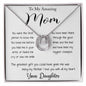 Mom Necklace - Gorgeous Necklace and Message Card for your Mom from Daughter Mother's Day Lucky In Love Necklace