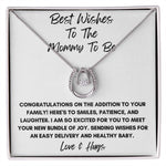 Best Wishes To The Mommy To Be - Love & Hugs Mother's Day Lucky In Love Necklace