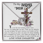 Mom Necklace Gift, To My Badass Mom Necklace, Funny Gift For Mom On Mother's Day Necklace Mother's Day Lucky In Love Necklace
