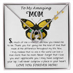 Mom Necklace Gift - To My Amazing Mom - From Son - Beautiful Gift Set Mom Necklace Mother's Day Lucky In Love Necklace