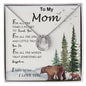 Mom Necklace, To My Mom I Love You To The Moon and Back Necklace, Gift For Mom Birthday Necklace Mother's Day Lucky In Love Necklace