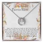 Bonus Mom Necklace, To My Beautiful Bonus Mom On My Wedding Day Necklace, Gift For Stepmother Of The Groom Gift Mother's Day Lucky In Love Necklace