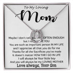 To My Loving Mom - Important Person In My Life Mother's Day Gift From Son Necklace Mother's Day Lucky In Love Necklace