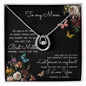 To My Mom Time May Fly Mother's Day Necklace Mother's Day Lucky In Love Necklace