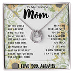 To My Mom - You Are The World Mother's Day Necklace Mother's Day Lucky In Love Necklace