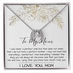 Mom Necklace Mother's Day Gift, To My Mom Necklace, Gift For Mom,  Mother's Day Necklace Mother's Day Lucky In Love Necklace