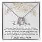 Mom Necklace Mother's Day Gift, To My Mom Necklace, Gift For Mom,  Mother's Day Necklace Mother's Day Lucky In Love Necklace