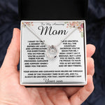 To my Amazing Mom Gift From Son Mother's Day Necklace Mother's Day Lucky In Love Necklace