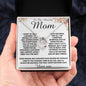 To my Amazing Mom Gift From Son Mother's Day Necklace Mother's Day Lucky In Love Necklace