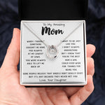 To My Amazing Mom Necklace From Son Little Boy You Taught Me Right Mom Birthday Gift For Her Mother's Day Necklace Mother's Day Lucky In Love Necklace