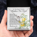 Mother-In-Law Necklace, Thank You To Mother-In-Law Necklace Gift Mother's Day Lucky In Love Necklace