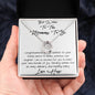 Daughter Necklace - Best Wishes To The Mommy To Be - Love & Hugs Mother's Day Lucky In Love Necklace