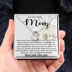 Mom Necklace, Best Mother's Day Gift - To My Mom Best Necklace Mother's Day Lucky In Love Necklace