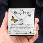 Stepmom Necklace, To My Bonus Mom Gift Neckalce, Thank For You Loving Me As Your Own Mother's Day Lucky In Love Necklace